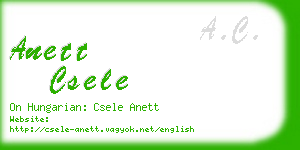 anett csele business card